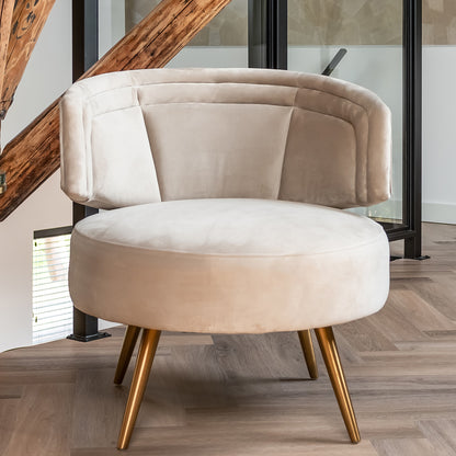 Fauteuil Hazel | Beige Velvet