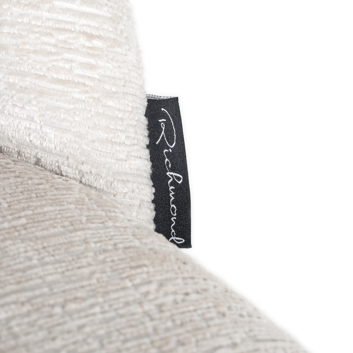 Eetkamerstoel Alyssa cream fusion, detail van het materiaal