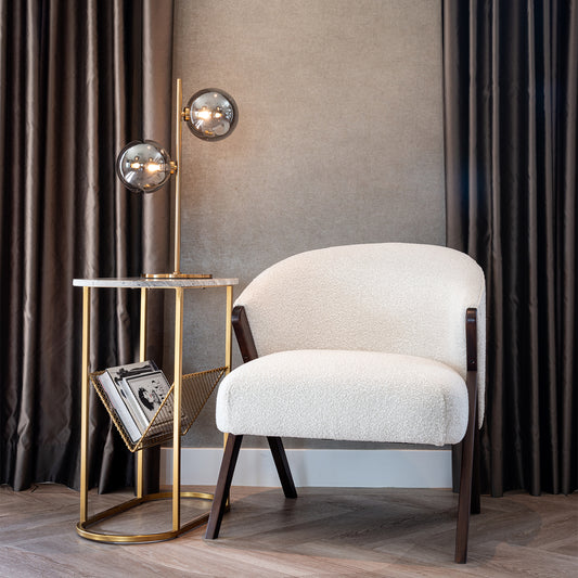 Fauteuil Mia | Wit Bouclé