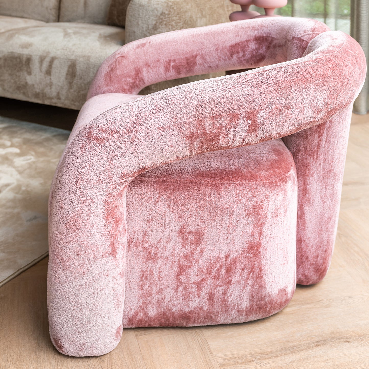 Fauteuil Dana | Roze Stof