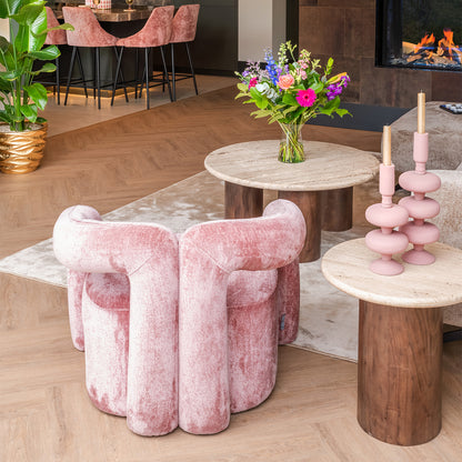 Fauteuil Dana | Roze Stof