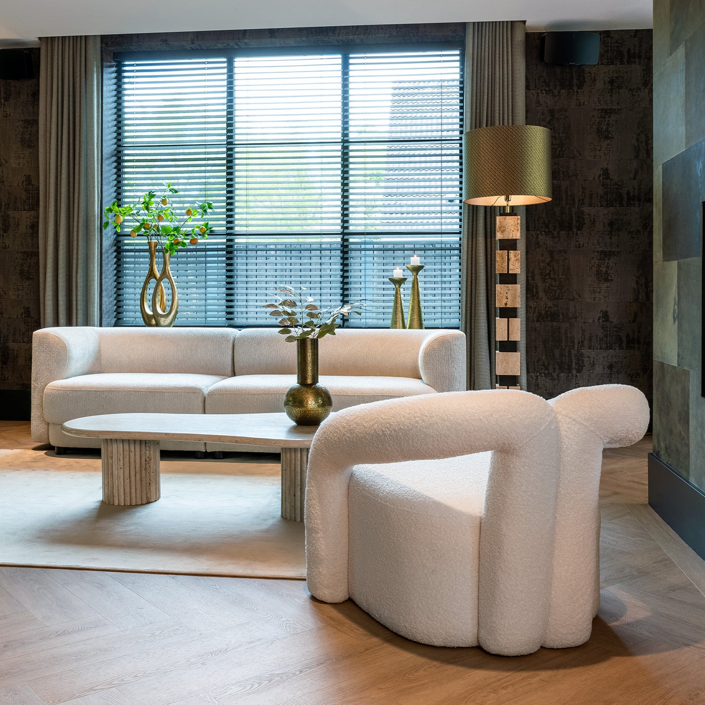 Fauteuil Dana | Wit Stof