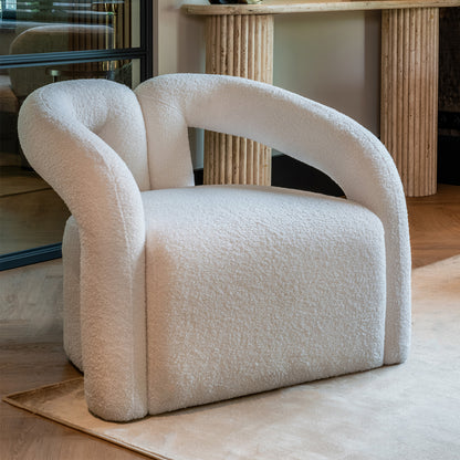 Fauteuil Dana | Wit Stof