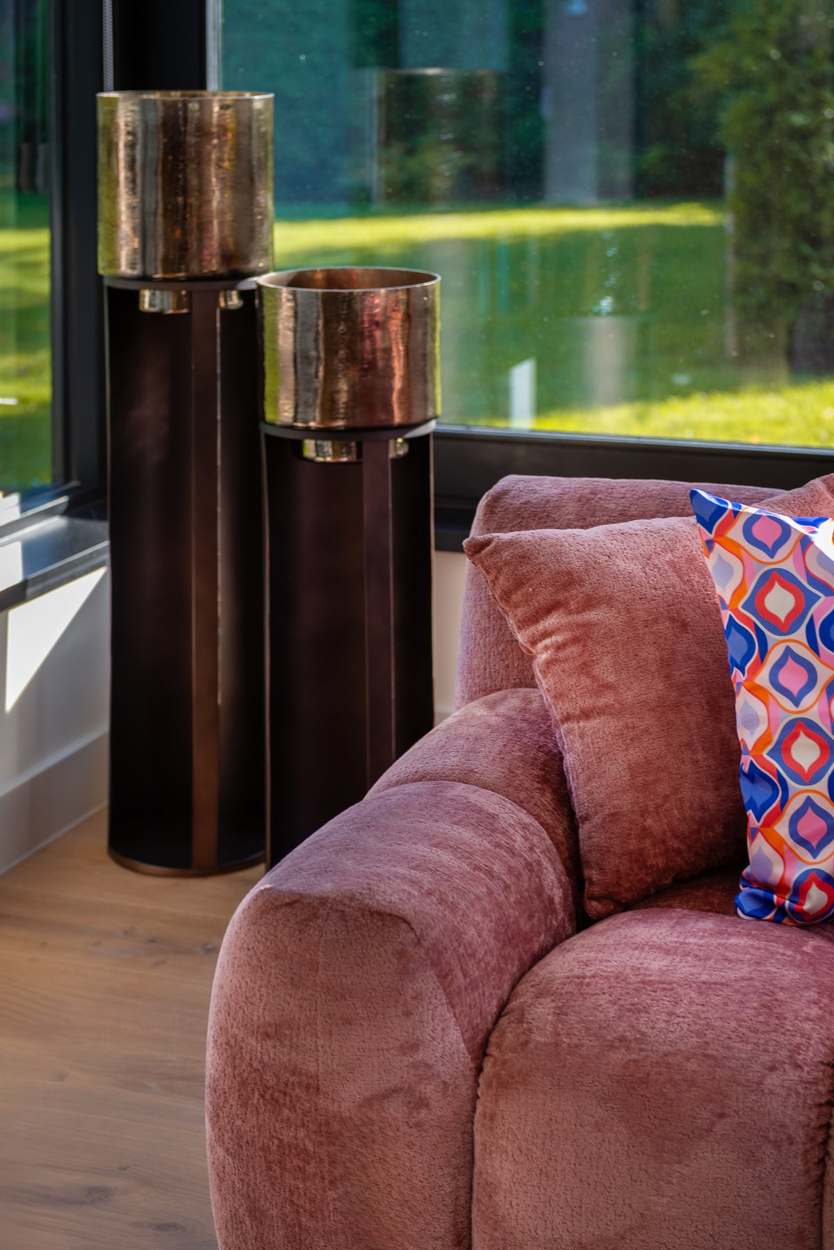 Bank Charelle | Roze Stof