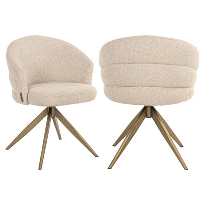 Eetkamerstoel Zendaya | Beige Stof