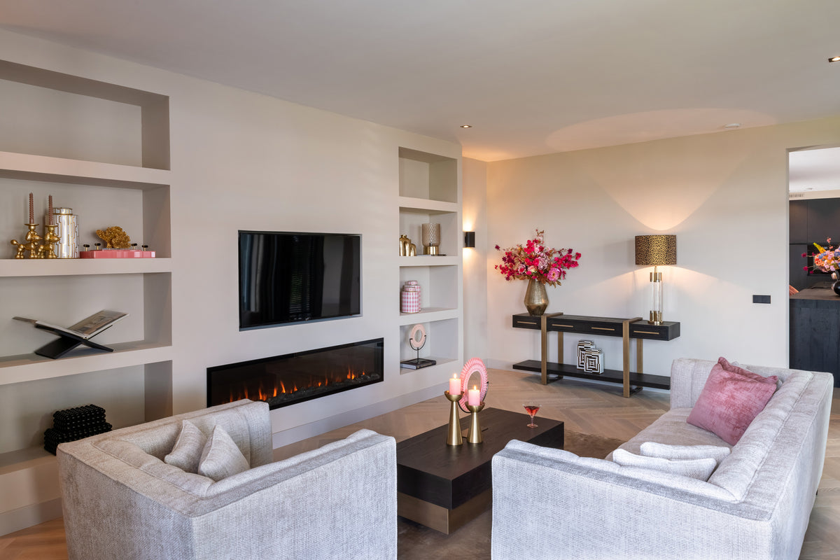 Salontafel Cambon bruin eikenhout in een interieur