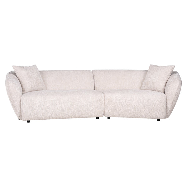 Bank Armand lovely cream, vooraanzicht op witte achtergrond