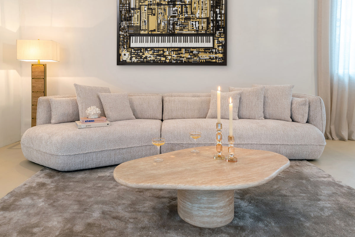 Salontafel Fictus beige metaal