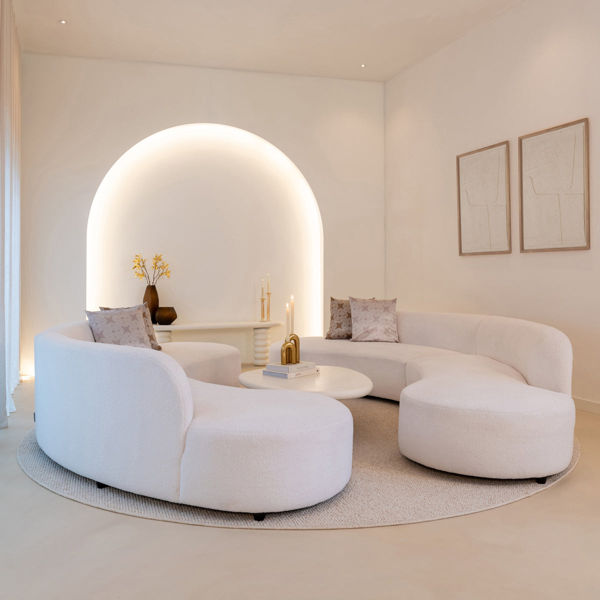 Salontafel Bloomstone wit mdf in een interieur