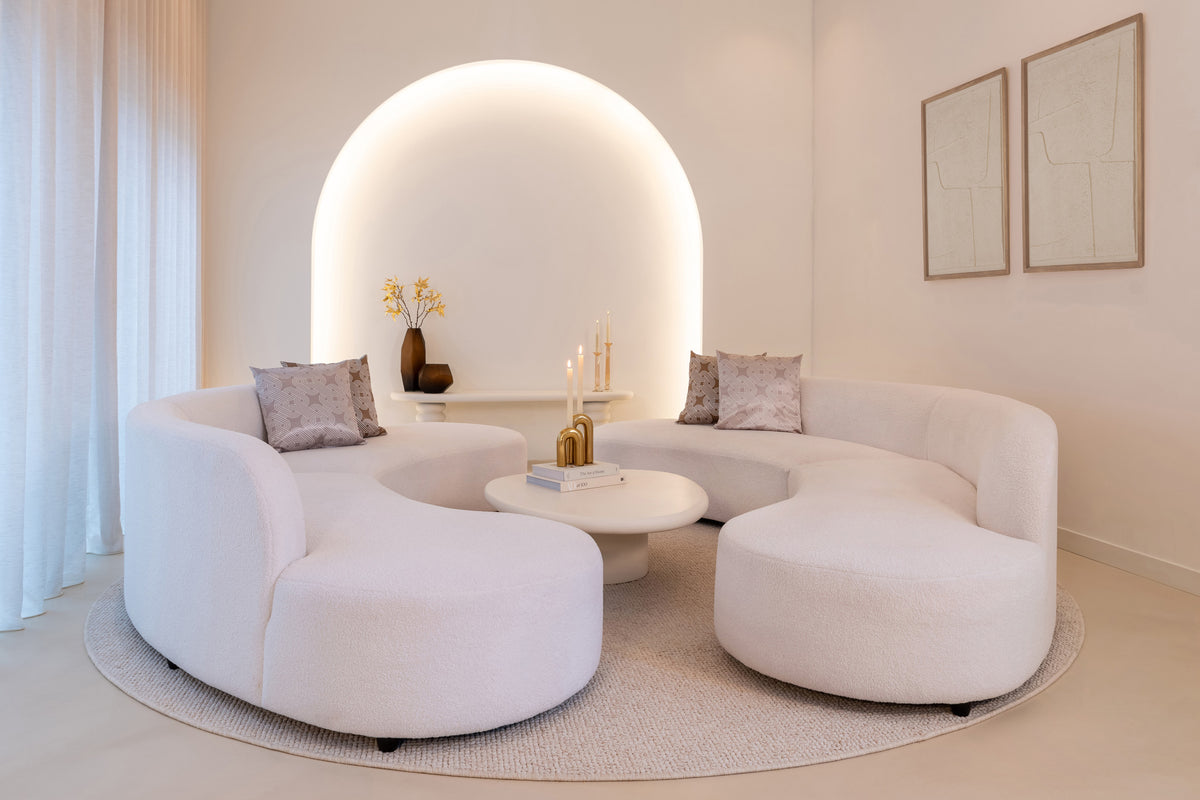 Salontafel Bloomstone wit mdf in een interieur