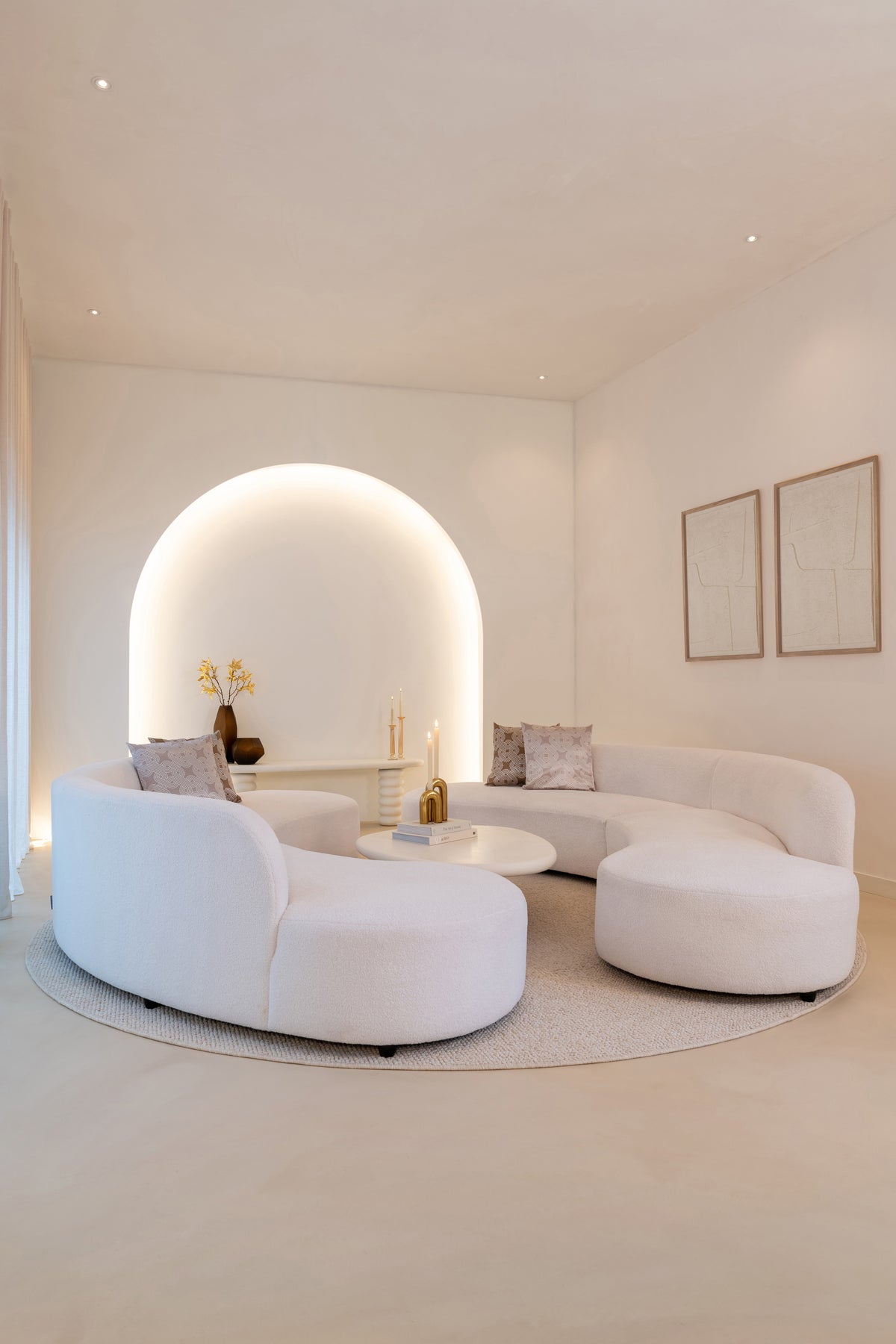 Salontafel Bloomstone wit mdf in een interieur