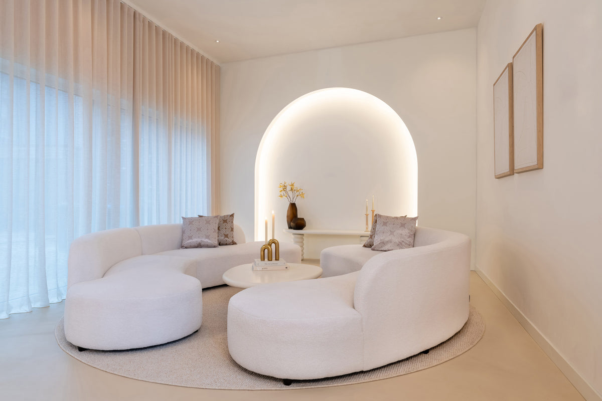Salontafel Bloomstone wit mdf in een interieur