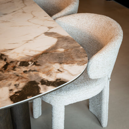 Eettafel Langford bruin mdf 230 cm