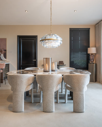 Eettafel Langford bruin mdf 230 cm in een interieur