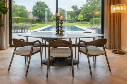 Eettafel Russo bruin aluminium