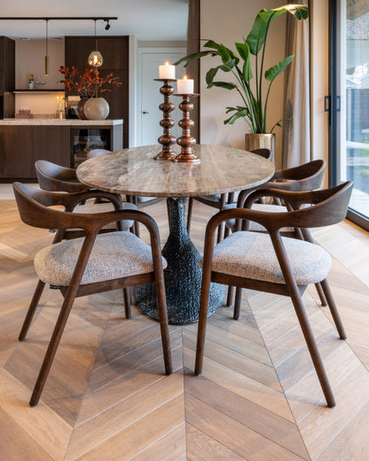 Eettafel Russo bruin aluminium