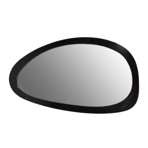 Spiegel Lou zwart glas 118 cm, vooraanzicht op witte achtergrond