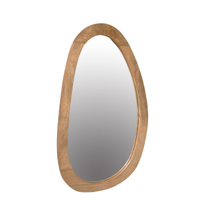 Spiegel Lou naturel glas 100 cm, zijaanzicht op witte achtergrond