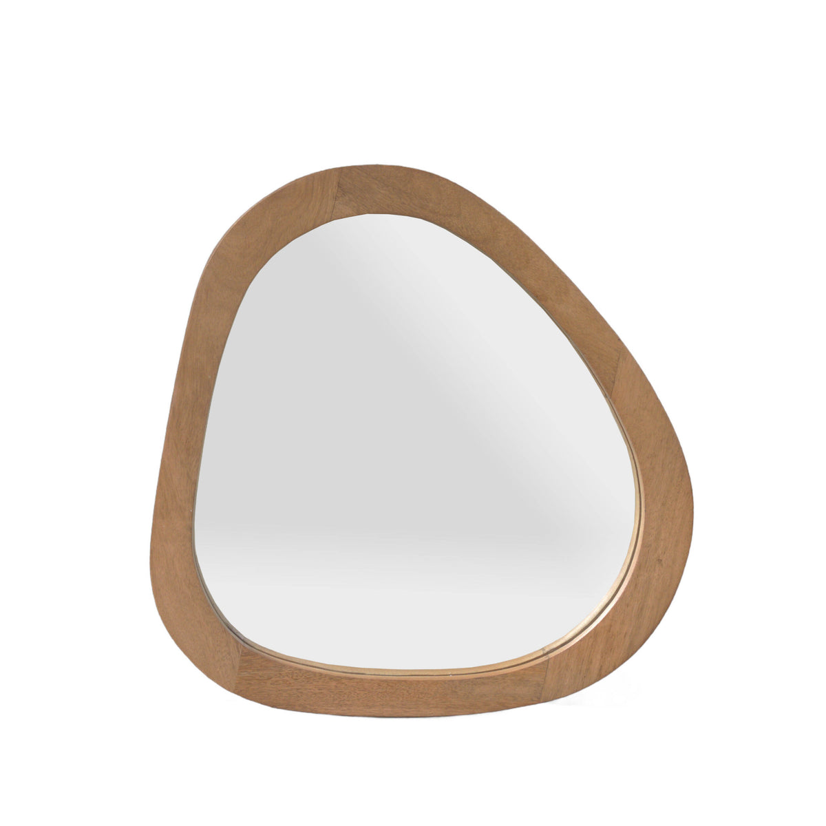 Spiegel Lou naturel glas 45 cm, vooraanzicht op witte achtergrond