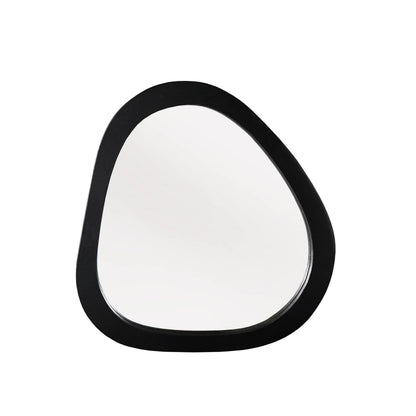 Spiegel Lou zwart glas 57 cm, vooraanzicht op witte achtergrond
