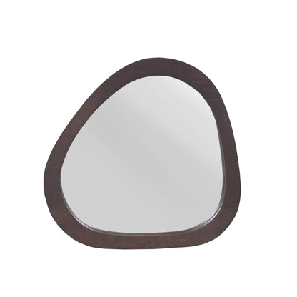 Spiegel Lou bruin glas 57 cm, vooraanzicht op witte achtergrond