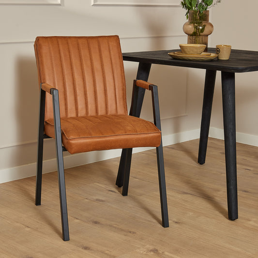 Eetkamerstoel Tivoli met arm | Cognac