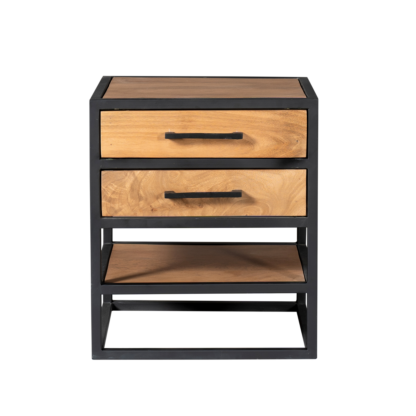 Bijzettafel/Nachtkastje Denver | Mangohout en Metaal