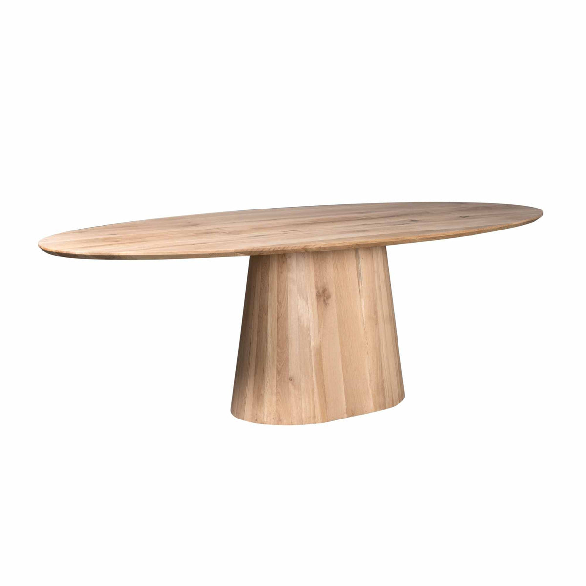 Eettafel Riga, zijaanzicht op witte achtergrond