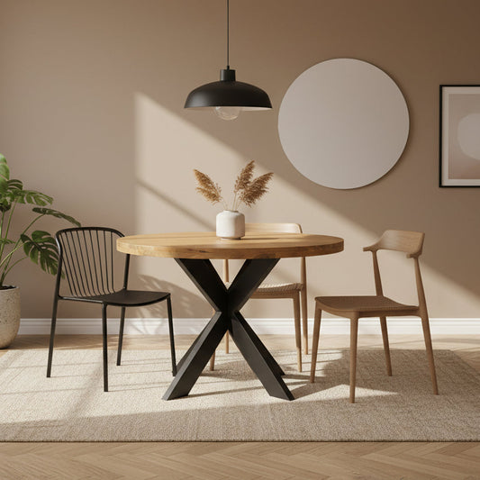 Eettafel Dakota | Rond | Naturel Mangohout