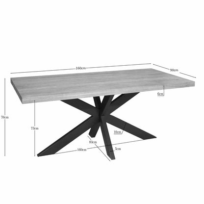 Eettafel Dakota | Naturel Mangohout | Rechthoek