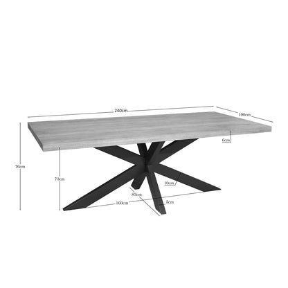 Eettafel Dakota | Naturel Mangohout | Rechthoek