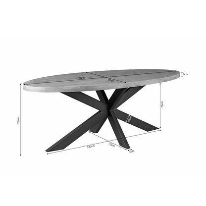 Eettafel Dakota | Ovaal
