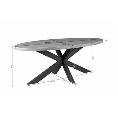 Eettafel Dakota | Ovaal