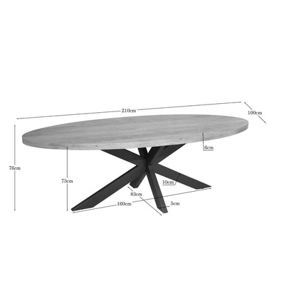 Eettafel Dakota | Ovaal
