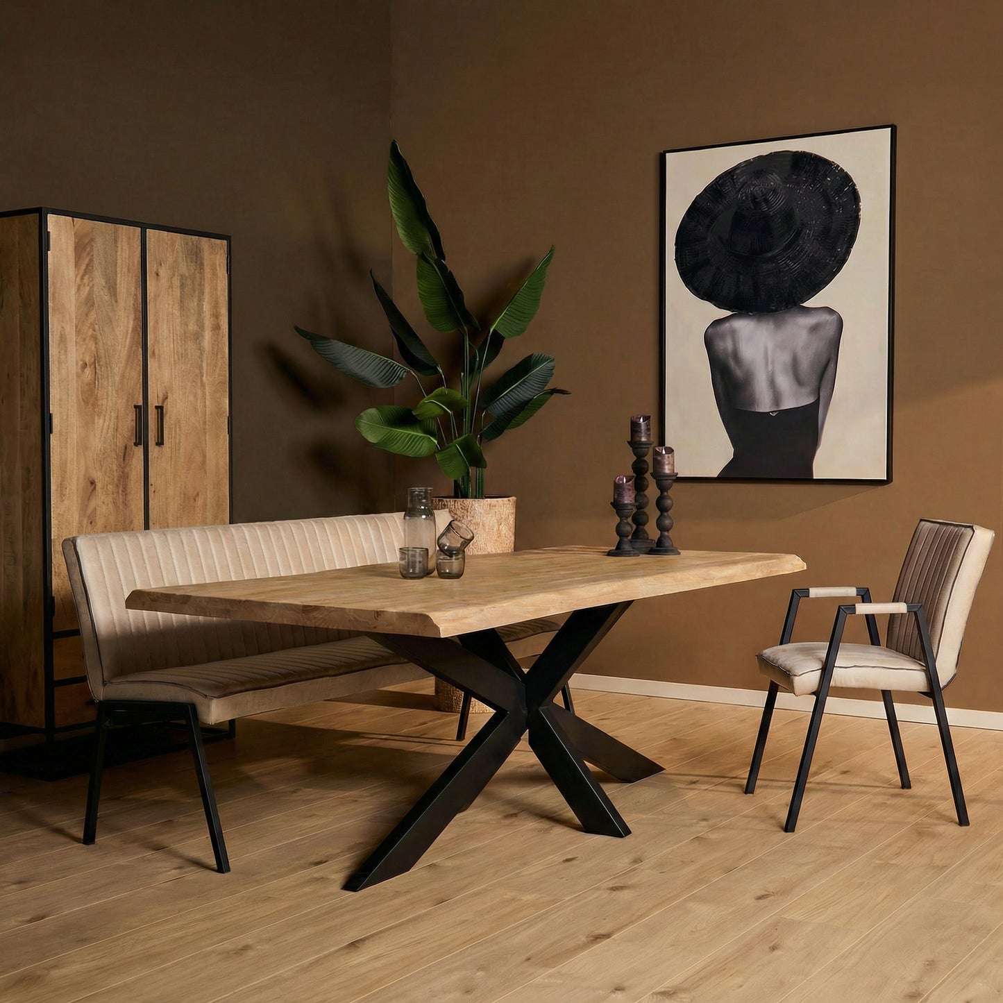 Boomstamtafel Dakota | Naturel Mangohout