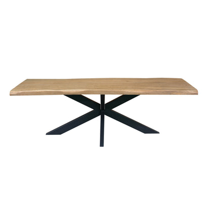 Boomstamtafel Dakota | Naturel Mangohout — Zijaanzicht - witfoto