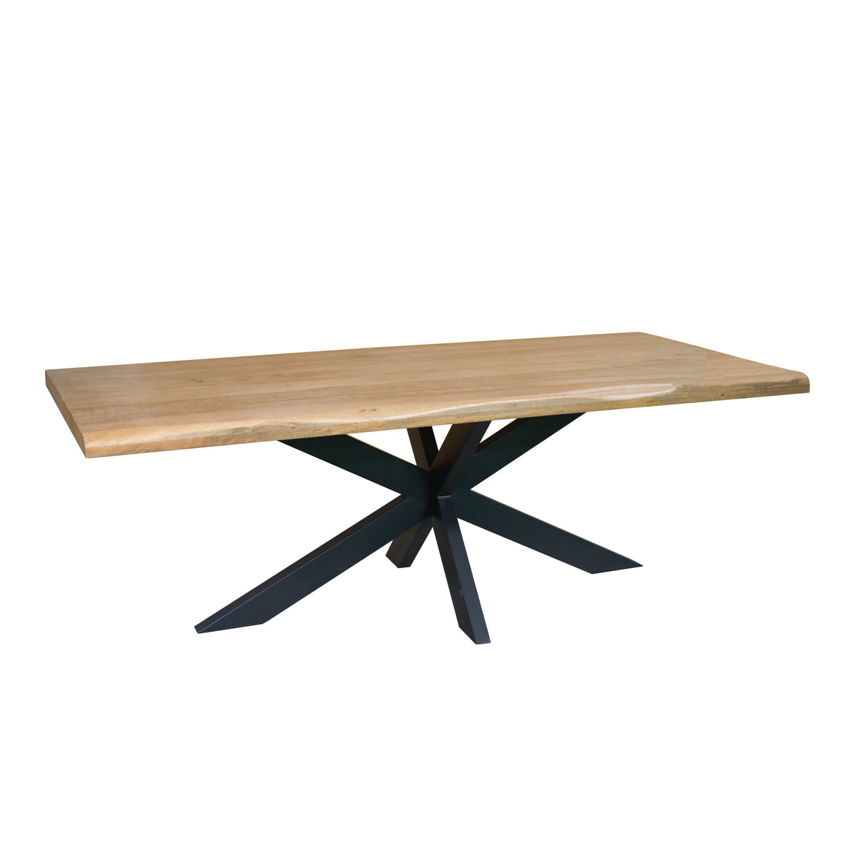 Boomstamtafel Dakota | Naturel Mangohout — Zijaanzicht - witfoto
