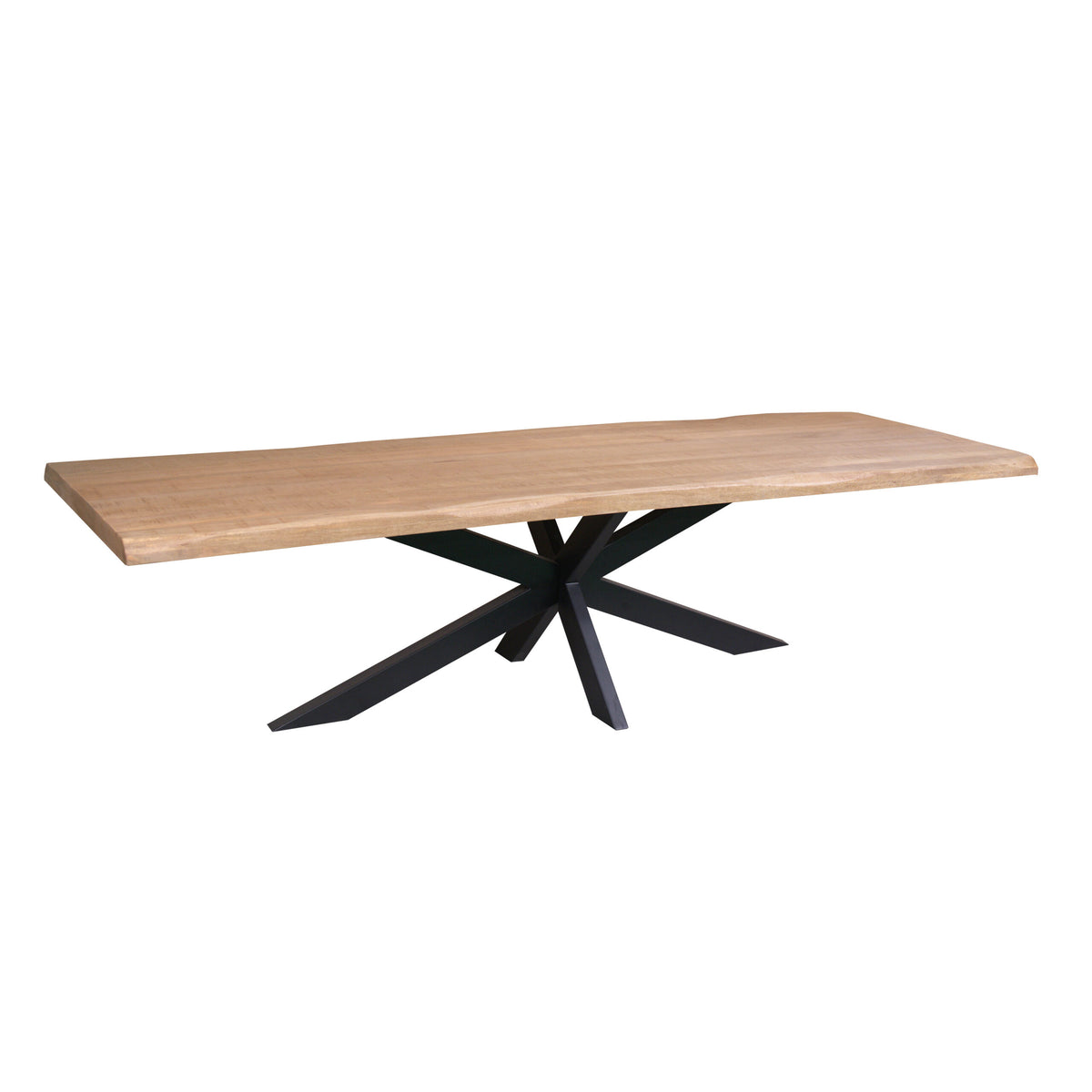 Boomstamtafel Dakota | Naturel Mangohout — Zijaanzicht - witfoto