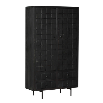 Kabinet kast Brandy Black | 2 deuren 4 lades