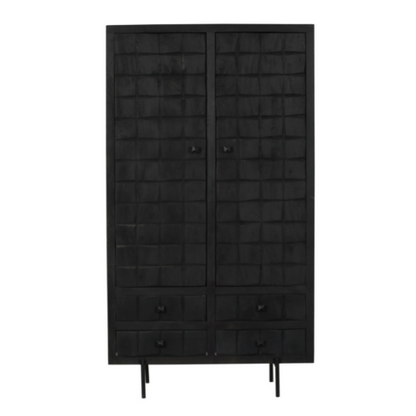 Kabinet kast Brandy Black | 2 deuren 4 lades