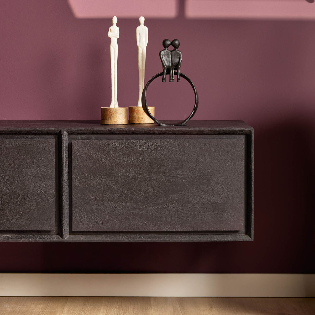 TV-Meubel Ambiance zwevend, detail van het materiaal