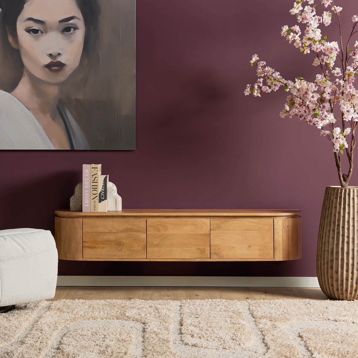 TV-Meubel Excellence | Zwevend & Pootjes | Naturel