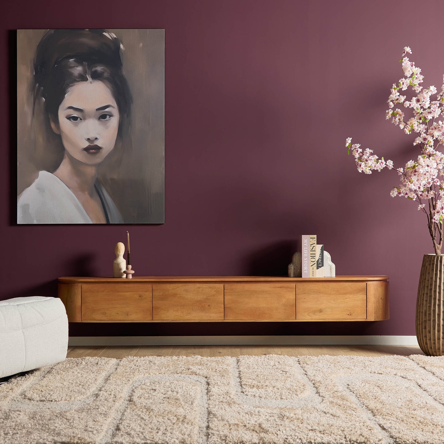 TV-Meubel Excellence | Zwevend & Pootjes | Naturel