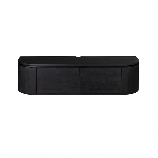 TV-Meubel Excellent | Zwevend & Pootjes | Black — Vooraanzicht - witfoto