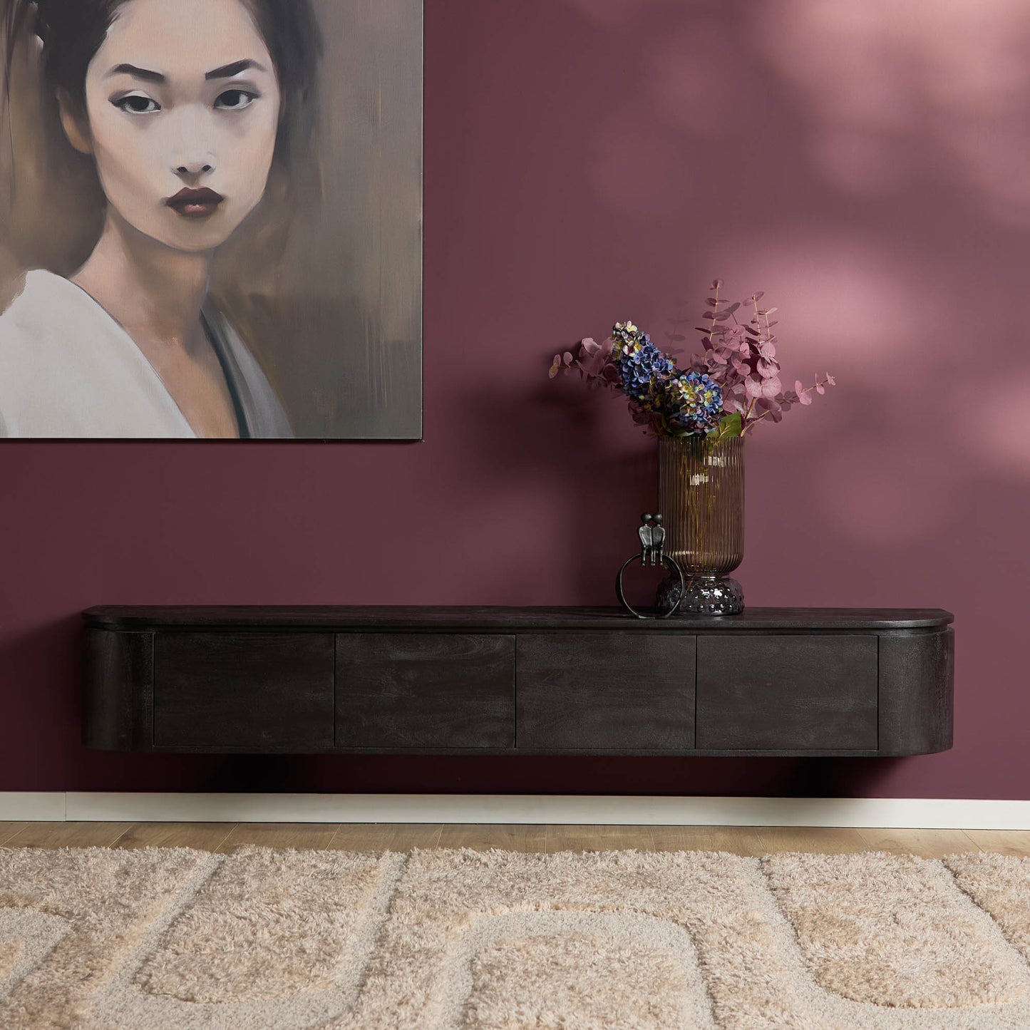 TV-Meubel Excellence | Zwevend & Pootjes | Black