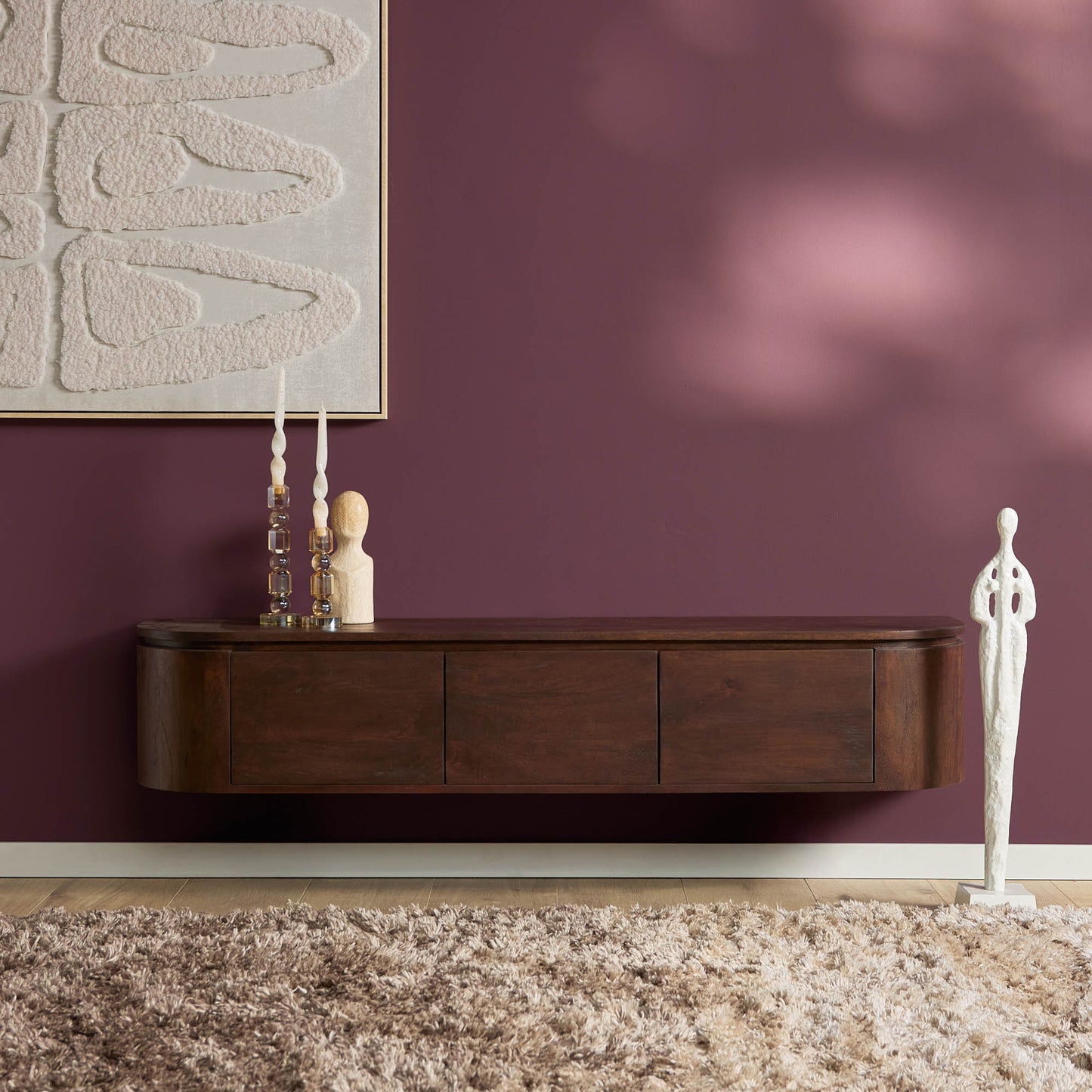 TV-Meubel Excellence | Zwevend & Pootjes | Brown