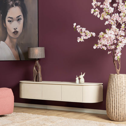 TV-Meubel Excellent zwevend & pootjes sand, vooraanzicht in een interieur