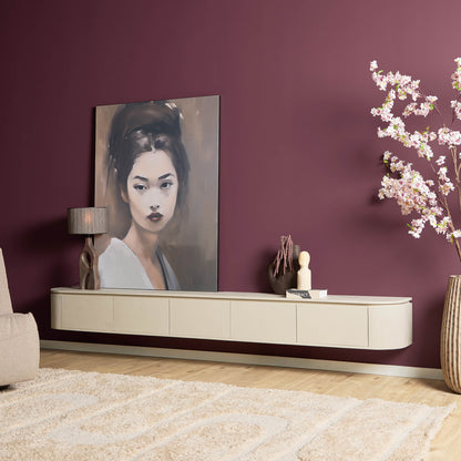 TV-Meubel Excellent zwevend & pootjes sand, vooraanzicht in een interieur