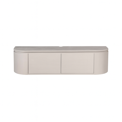 TV-Meubel Excellent zwevend & pootjes taupe, vooraanzicht op witte achtergrond