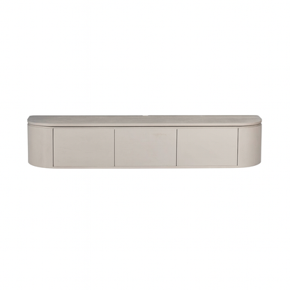 TV-Meubel Excellent zwevend & pootjes taupe, vooraanzicht op witte achtergrond
